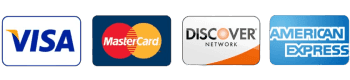 Accepted cards: Visa, Mastercard, Discover, Amex